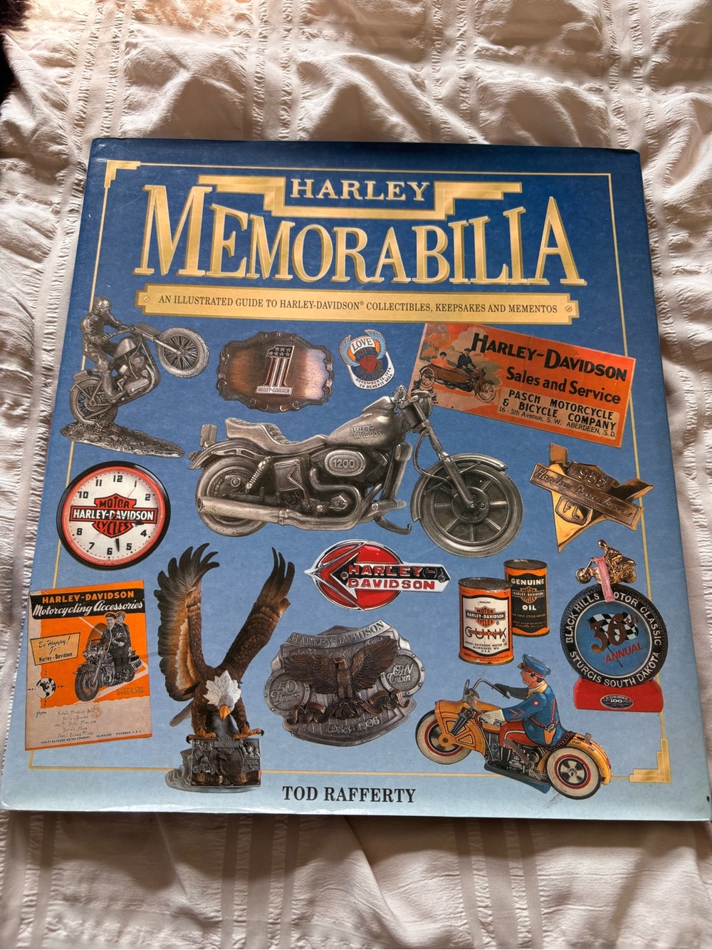 Harley-Davidson Memorabilia Book - Blue & Gold Cover